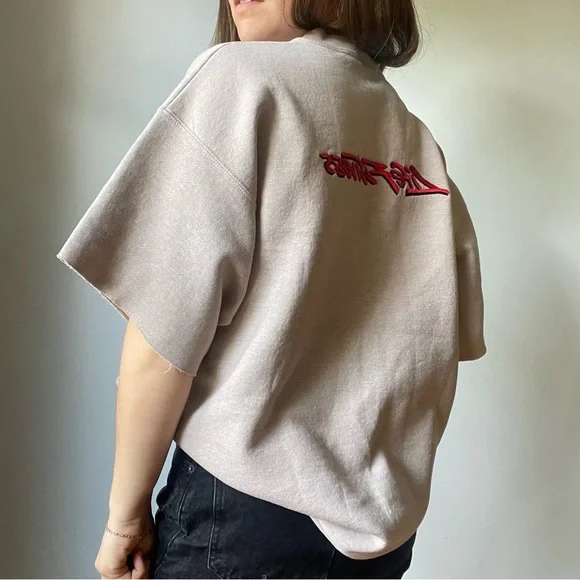 Vintage Life Fitness 80s Era Short Sleeved Crewneck Sweater - Picture 7 of 10